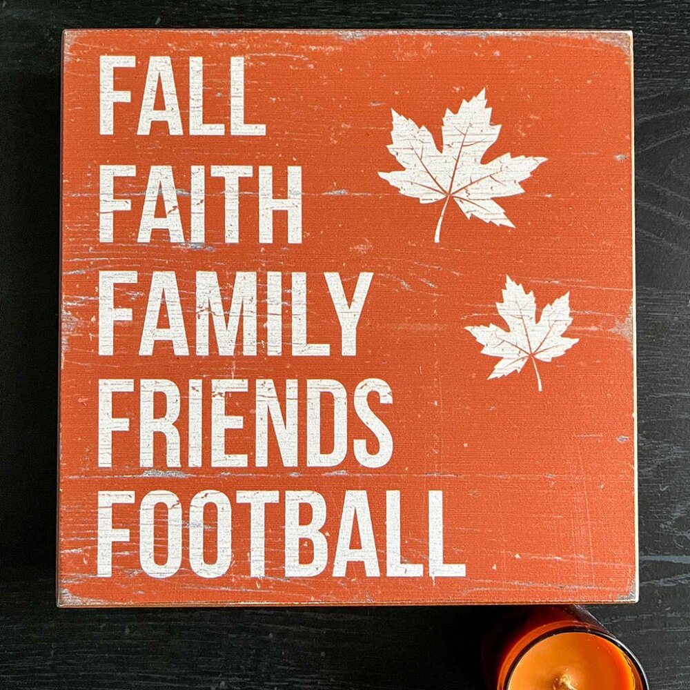 Rustic Fall/Thanksgiving Decor Wooden Box Sign